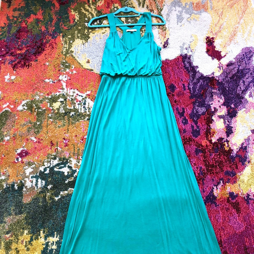 Teal green maxi dress!